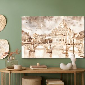 Peinture sur toile Rome Peinte À L'aquarelle – Image 5