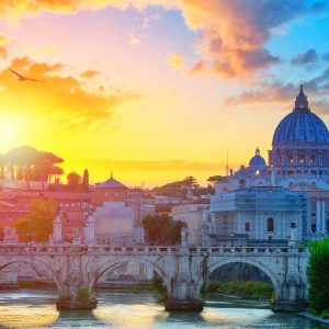 Peinture sur toile Rome Au Lever Du Soleil – Image 1