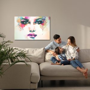 Peinture sur toile Visage De Femme Peint À L'aquarelle – Image 7