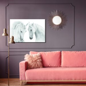 Peinture sur toile Deux Chevaux Blancs – Image 4