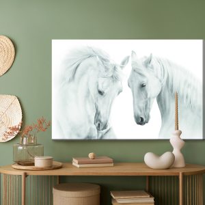 Peinture sur toile Deux Chevaux Blancs – Image 5