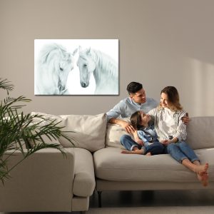 Peinture sur toile Deux Chevaux Blancs – Image 7