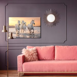 Peinture sur toile Chevaux Au Bord De La Méditerranée – Image 4
