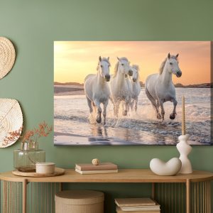 Peinture sur toile Chevaux Au Bord De La Méditerranée – Image 5
