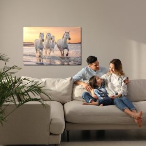 Peinture sur toile Chevaux Au Bord De La Méditerranée – Image 7