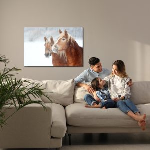 Peinture sur toile Chevaux Dans La Neige – Image 7