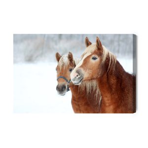Peinture sur toile Chevaux Dans La Neige – Image 2