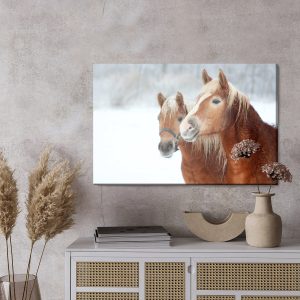 Peinture sur toile Chevaux Dans La Neige – Image 3