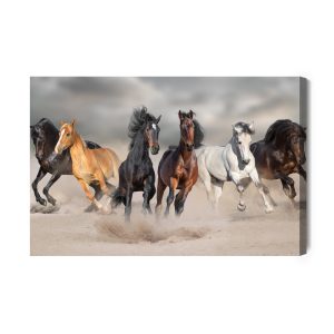 Peinture sur toile Chevaux Au Bord De La Mer – Image 2