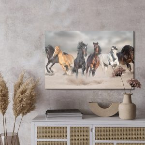 Peinture sur toile Chevaux Au Bord De La Mer – Image 3
