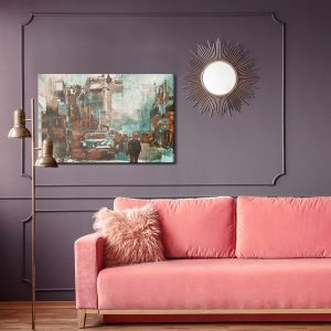 Peinture sur toile Ville Abstraite Colorée – Image 4