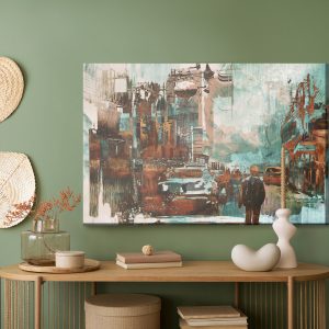 Peinture sur toile Ville Abstraite Colorée – Image 5