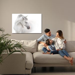 Peinture sur toile Un Cheval Blanc Dans Le Brouillard – Image 7
