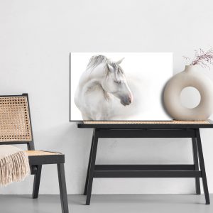 Peinture sur toile Un Cheval Blanc Dans Le Brouillard – Image 6