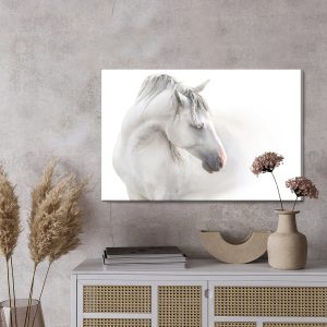 Peinture sur toile Un Cheval Blanc Dans Le Brouillard – Image 3