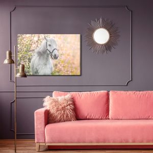 Peinture sur toile Cheval Sur Fond De Fleurs – Image 4