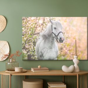 Peinture sur toile Cheval Sur Fond De Fleurs – Image 5