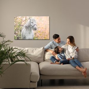 Peinture sur toile Cheval Sur Fond De Fleurs – Image 7