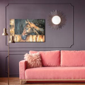 Peinture sur toile Un Cheval Dans La Cour – Image 4