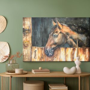 Peinture sur toile Un Cheval Dans La Cour – Image 5