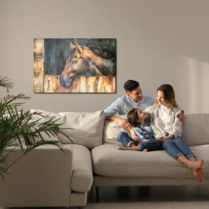 Peinture sur toile Un Cheval Dans La Cour – Image 7