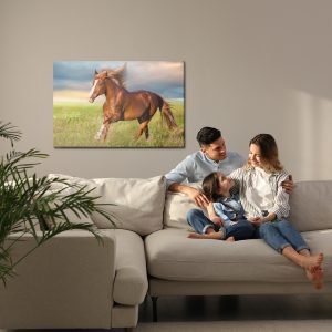 Peinture sur toile Cheval Au Galop Dans La Clairière – Image 7