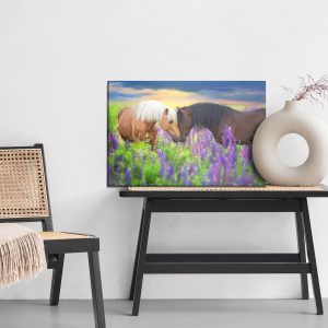 Peinture sur toile Chevaux Amoureux Des Fleurs – Image 6