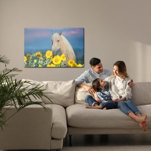 Peinture sur toile Cheval Et Tournesols – Image 7
