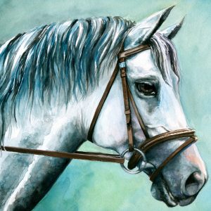 Peinture sur toile Cheval Blanc Comme Peint – Image 1