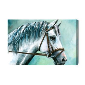 Peinture sur toile Cheval Blanc Comme Peint – Image 2