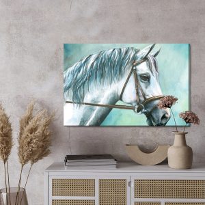 Peinture sur toile Cheval Blanc Comme Peint – Image 3