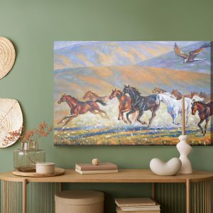 Peinture sur toile Chevaux Galopant Dans Les Montagnes – Image 5
