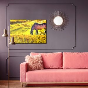 Peinture sur toile Cheval Peint Sur Le Terrain – Image 4
