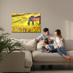 Peinture sur toile Cheval Peint Sur Le Terrain – Image 7