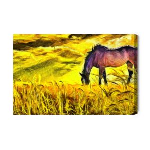 Peinture sur toile Cheval Peint Sur Le Terrain – Image 2