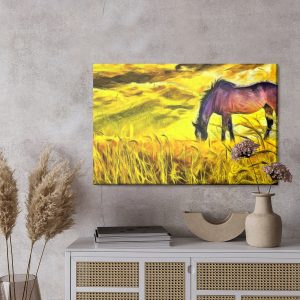 Peinture sur toile Cheval Peint Sur Le Terrain – Image 3