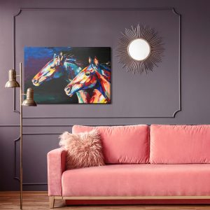 Peinture sur toile Chevaux Abstraits Colorés – Image 4