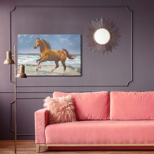 Peinture sur toile Cheval, Soleil Et Mer – Image 4