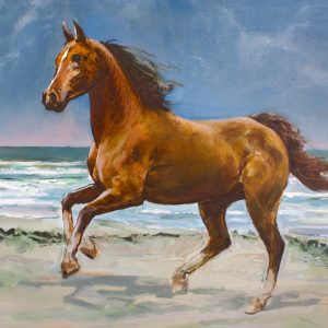 Peinture sur toile Cheval, Soleil Et Mer – Image 1