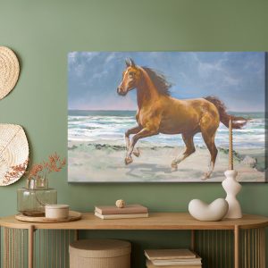 Peinture sur toile Cheval, Soleil Et Mer – Image 5
