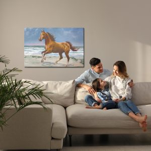 Peinture sur toile Cheval, Soleil Et Mer – Image 7