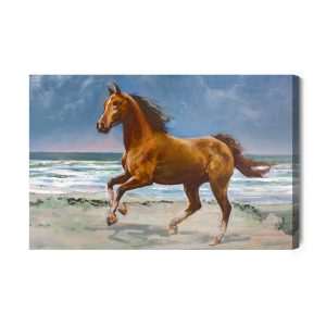 Peinture sur toile Cheval, Soleil Et Mer – Image 2