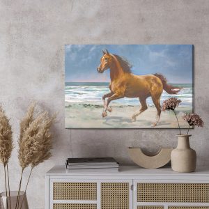 Peinture sur toile Cheval, Soleil Et Mer – Image 3