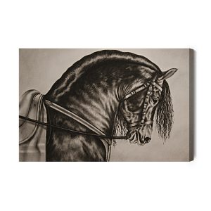 Peinture sur toile Cheval Esquissé – Image 2