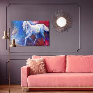 Peinture sur toile Cheval Sur Un Fond Abstrait – Image 4