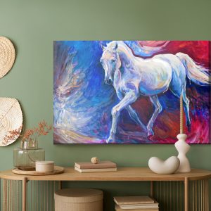 Peinture sur toile Cheval Sur Un Fond Abstrait – Image 5