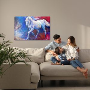 Peinture sur toile Cheval Sur Un Fond Abstrait – Image 7