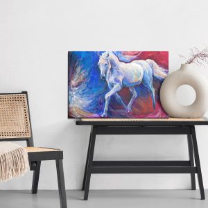 Peinture sur toile Cheval Sur Un Fond Abstrait – Image 6
