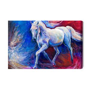 Peinture sur toile Cheval Sur Un Fond Abstrait – Image 2