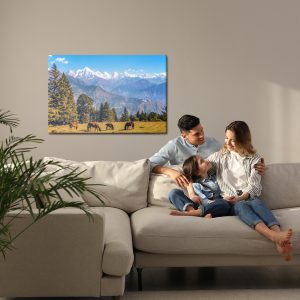 Peinture sur toile Chevaux Et Paysage De Montagne – Image 7